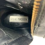 Steve Madden  Ryder Black Leather Textile Riding Boot Size 8.5 Photo 2