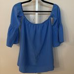 Lilly Pulitzer  Cornflower Blue Bell Sleeve Blouse Photo 3