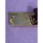 Heaven Mayhem Plate Belt in Gold & Burgundy Small Womens Leather Buckle Red Photo 6