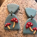 Handmade Polymer Clay Mushroom Earrings  Photo 1