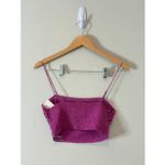 Free People  Fp One Lyra Bralette Crochet Embroidered Smocked Strap Top Size M Photo 3