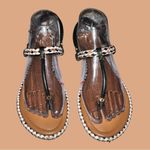 ALDO  cute braided trim thong sandals Photo 3