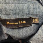 Massimo Dutti Women's  Blue Denim Trench Coat Photo 5