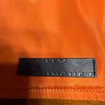 adolfo dominguez orange pouch makeup bag clutch stylish functional trendy Photo 2