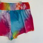 Torrid  3 Plus Size Sleep Terry Cloth Beach Short Rainbow Tie Dye Pull On Coverup Photo 11