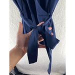 Lemon TART Womens Tops Size XS Feronia Dolman Short Sleeve Wrap Blouse Blue Photo 4