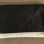 LULU DHARMA Clutch Black/White Reversible Vegan Leather Zip Closure EUC Photo 0