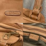 Cole Haan Vintage Camel Tan Leather Triple Compartment Satchel Crossbody Bag Photo 15