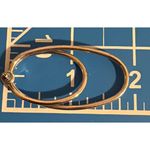 Silver Double Oval Drop Earrings Paperclip Pierced 2" Drop 10.49g Lightweight Photo 4