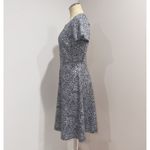 Talbots Women's Black White Paisley Print Short Sleeve Fit & Flare Dress Size 4 Photo 1