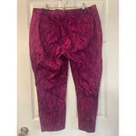Coldwater Creek  Natural Fit size 14 capri length pink leaves pants Photo 2