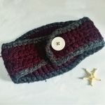 Theyarnival Handcrafted Chunky Cable Knit Headband Ear Warmer Adjustable Purple Photo 1