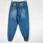 BlankNYC Denim Mom Jogger Jeans Size 27 Balloon Leg Elastic Waist Blue Photo 1