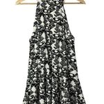 Free People Black & White Printed High Halter Neck Pocket A-Line Dress S Photo 2
