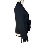 Bloomingdale’s Petite SZ 6P Wool Blazer Jacket Lined Collared Lace Accents Black Photo 5