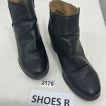 Natural Soul Womans  Storm Black Faux Leather Side Zip Strappy Ankle Boots 10 M Photo 0