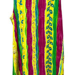 Xtreme Island Designs Hawaii Sleeveless Dress Striped Floral Yellow Vintage M Yellow Size M Photo 0