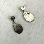 Bohemian brown sunflower silver pendant earrings Photo 3