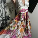 Adrianna Papell Multicolor Floral Halter Dress Photo 2