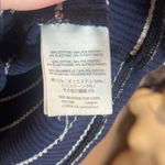 J.Crew Women’s Navy Blue Sparkly Silver Striped Stretchy T Shirt Size XXL Photo 5