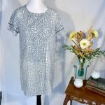 Lilla P Woven Hand Printed Gauze Floral Shift Dress Adjustable Neckline Sz S 🧡 Blue Photo 2