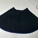 Sandro  Paris Career Luxury Classic Fit Black Mini Skirt with Navy Accents Photo 6