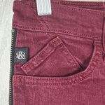 Rock & Republic Sz 10 Kimber Denim Shorts Maroon Side Zippers Photo 10