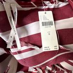 Anthropologie NEW Midi Asymmetrical Dress in Red Stripe Photo 6