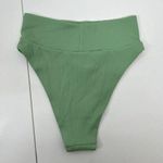 Aerie Size XS Bikini Bottoms High Cut Cheeky Women’s Swimwear Jaquard Green Swim Photo 2