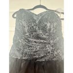 Sleeveless Short Prom Homecoming Little Black Dress Lace Corset Tulle Size 6 Photo 3