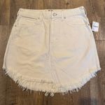 Free People NWT  Frayed Denim Skirt Photo 3