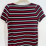 Tommy Hilfiger Women's Horizontal Striped Short Sleeve Tee Shirt Dress w/Vents-M Photo 6