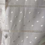 Le Garage white size 2 (medium) button down Swiss dot blouse. Made in France Photo 6