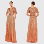 Mac Duggal NWT  5538 Embellished V Neck Butterfly Sleeve Column Gown Size 10 Photo 1