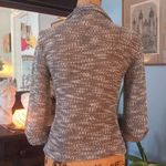 About A Girl  Black and White Woven Knit Single Button Blazer Jacket Photo 6