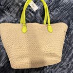 Elegant Straw Tote Bag with White Handles By On 34th Yellow Photo 1