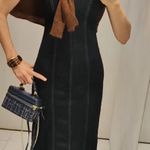 ZARA Dark Blue Denim Z1975 Jean Midi Maxi Sleeveless Trendy Dress Photo 8