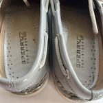 Sperry  Gray Patent Leather Carrie Metallic Boat Shoes‎ Photo 3