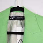 ZARA NEW  Women's Linen Woven Lightweight Open Front Structured Blazer Jacket S Photo 1