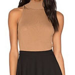 Bailey44 NEW Bailey/44 Tan Silky Sleeveless Thong Bodysuit Women’s Large Photo 0