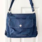 Coach  Blue Canvas Signature Monogram F16550 Y2K Convertible Shoulder Bag Clean Photo 1