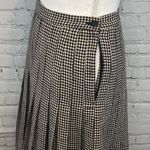 Houndstooth GIORGIO SANT.ANGELO 100% Wool Black & White  Circle Skirt-6 Photo 2