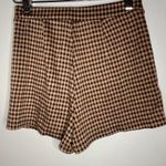 Kirious Brown Tan Mini Skort Gingham Women’s Size XS Photo 3