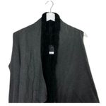 Gaiam  Gray & Black Reversible Vest Yoga Sherpa Knit M Medium 8-10 Photo 1