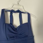 Spanx  Size 10 Blue Swim Suit Halter Neck Tie Swim Dress Photo 1