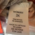 Westport Red & Blue Floral Cold Shoulder Top with splits in sleeves size3X Photo 6