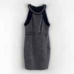 Mcginn Dress 6 Wool Silk Blend Black White Sheath Pearl Tweed Lined Worn Tv Show Photo 5