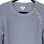 J.Crew NWT  Womens Crew Neck Button Shoulder Pullover Sweater Blue Size Medium Photo 5