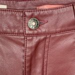 Anthropologie  Pilcro The Breaker Faux Leather Pants Burgundy Red Crop Size 28 Photo 11