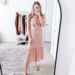Faithfull the Brand Faithful the Brand Revolve Maple Pink Plaid Cut Out Midi Dress 2 Photo 2